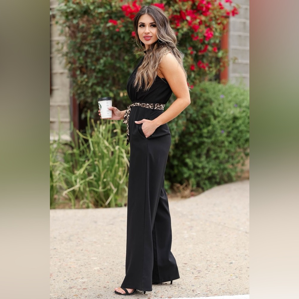 Main Strip Black Jumpsuit - Size Medium - Picture 3 of 7